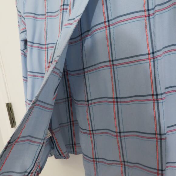 Anthropologie Pilcro & the Letterpress XS Light Blue Plaid Buttonfront Top - Picture 4 of 6